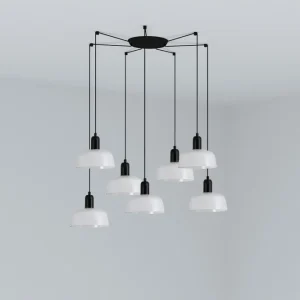Applique murale FARO Barcelona Tatawin en acier noir E27 Opal
