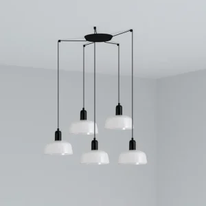Applique murale FARO Barcelona Tatawin en acier noir E27 Opal