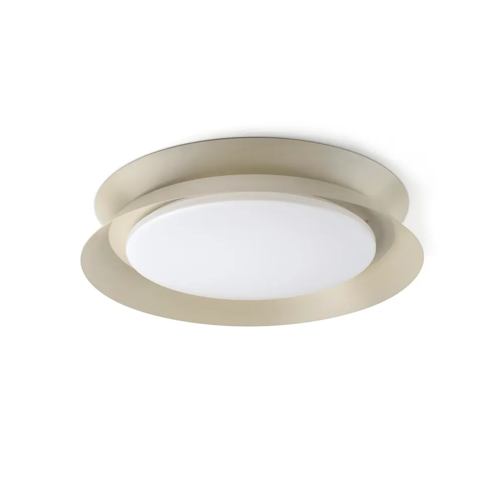 Applique murale FARO Barcelona Tender, acier gris clair, LED, H 8,2 cm Light