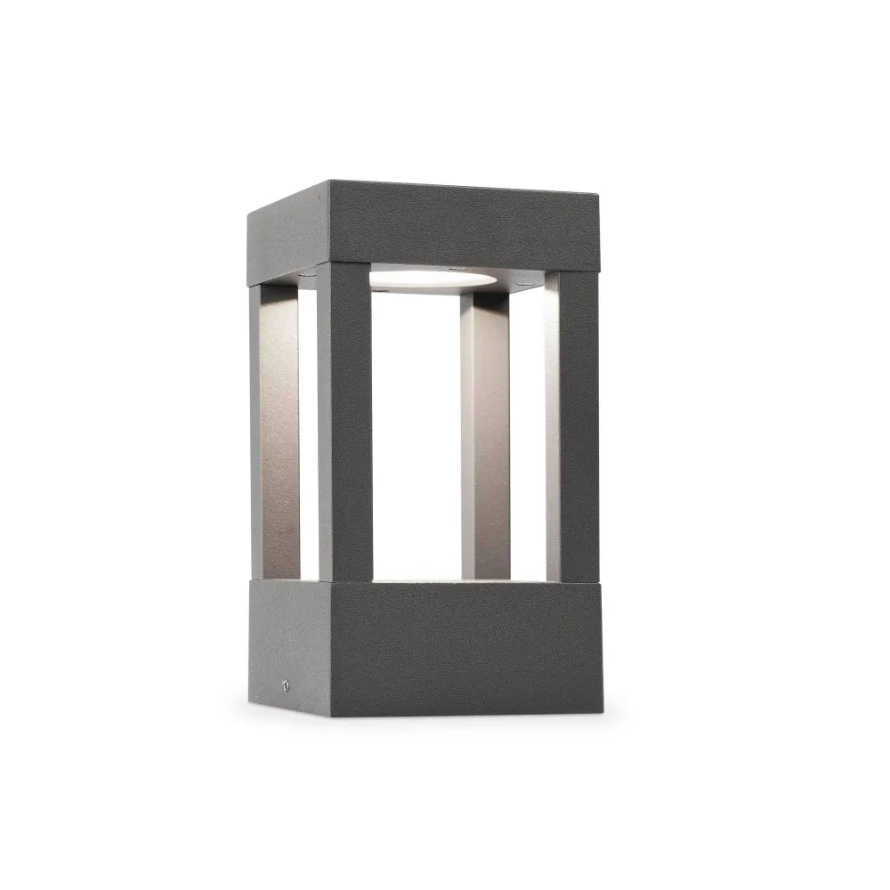 Lampadaire FARO Barcelona Agra en aluminium gris foncé, LED, hauteur 20 cm
