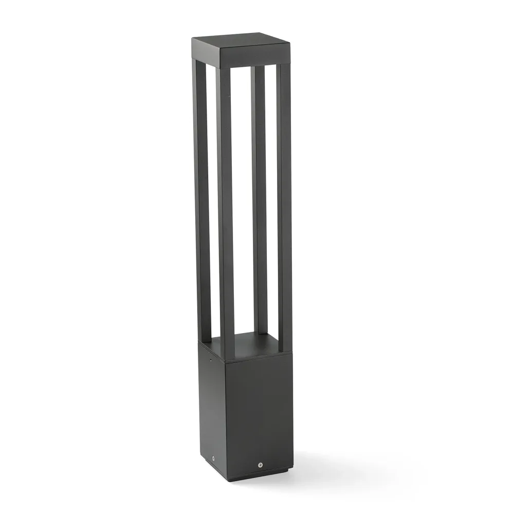 Lampadaire FARO Barcelona Agra en aluminium gris foncé, LED, hauteur 65 cm