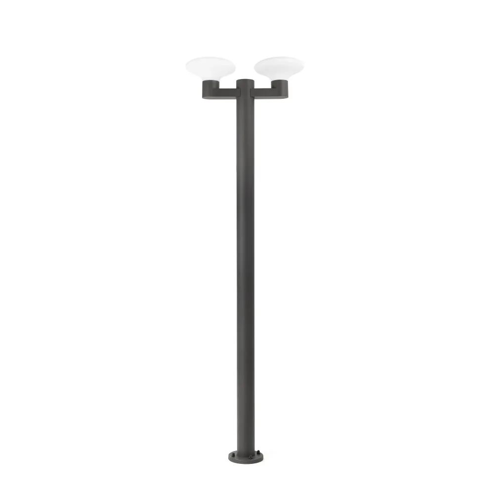 Lampadaire FARO Barcelona Blub'S en aluminium gris foncé E27 H 214,0 cm