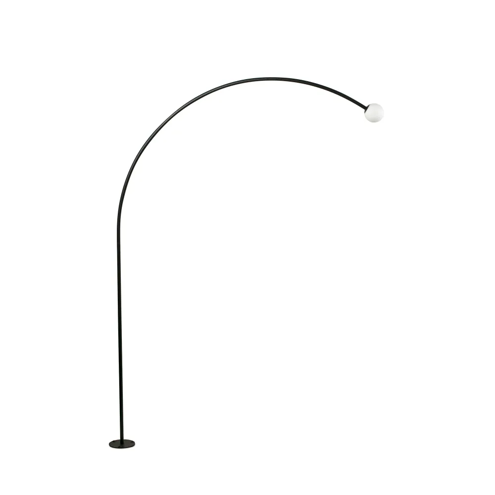 Lampadaire FARO Barcelona Cuca en acier inoxydable noir, LED, hauteur 91,5 cm