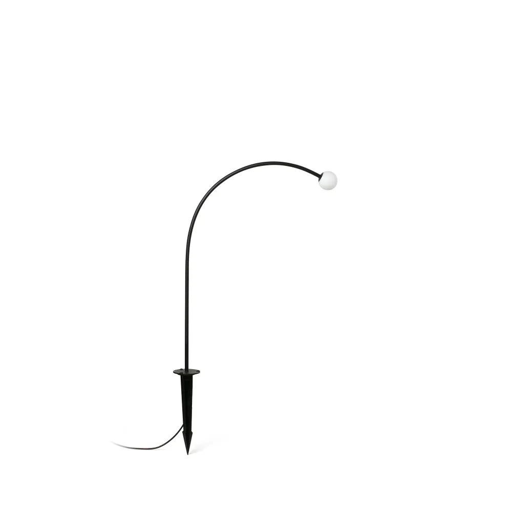 Lampadaire FARO Barcelona Cuca en acier inoxydable noir, LED, hauteur 119,3 cm