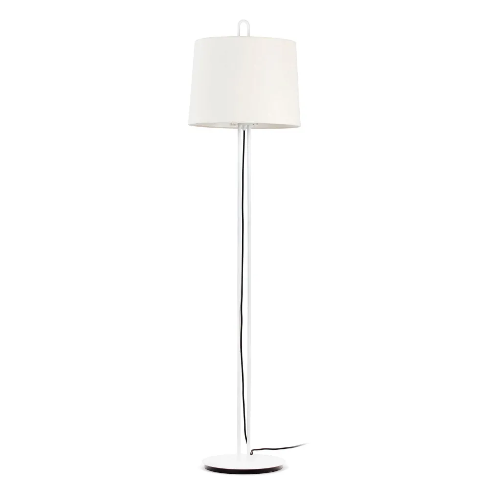 Lampadaire FARO Barcelona Montreal en acier blanc mat E27 H 160 cm White