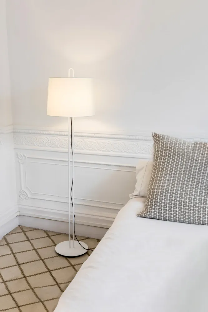 Lampadaire FARO Barcelona Montreal en acier blanc mat E27 H 160 cm White