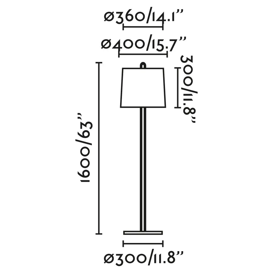 Lampadaire FARO Barcelona Montreal en acier blanc mat E27 H 160 cm White
