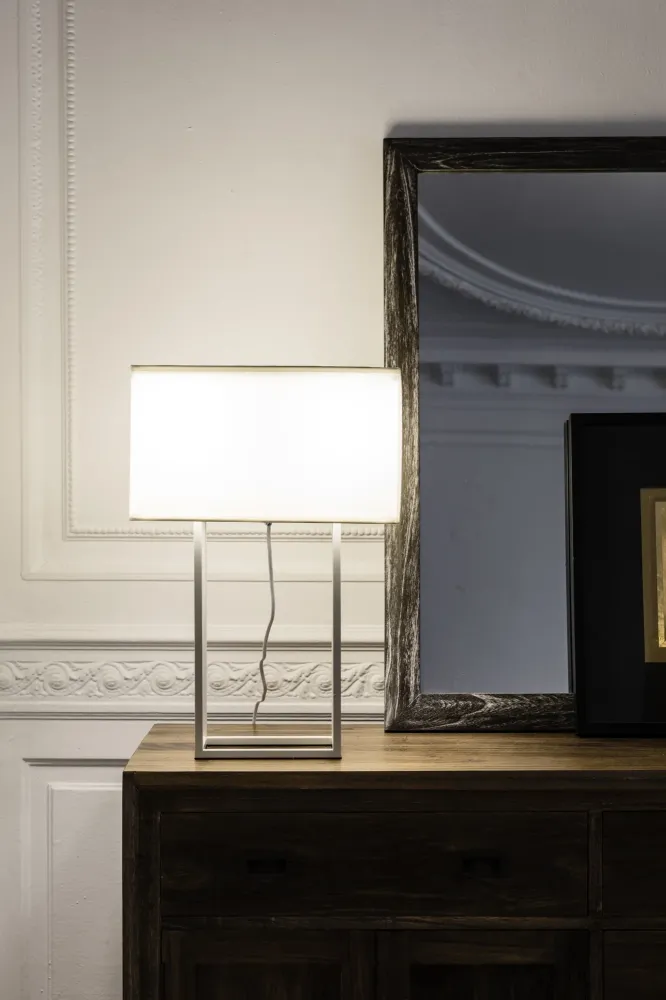 Lampe de table FARO Barcelona Vesper, acier brun E27, hauteur 60 cm Brown