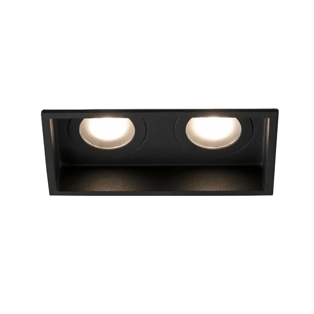 Spot encastré FARO Barcelona Hyde, acier noir mat, culot GU10, hauteur 5,5 cm Matt