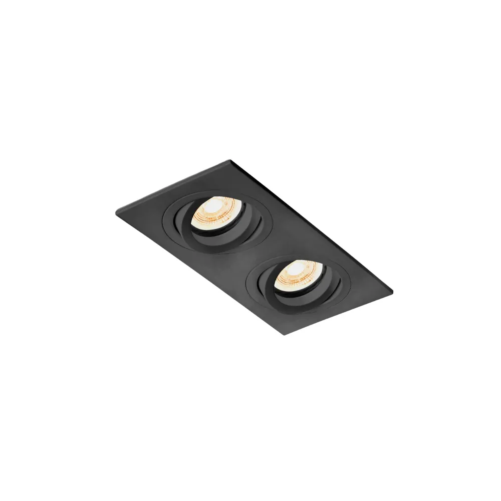 Spot encastré FARO Barcelona Radon Rct en aluminium noir mat GU10 H 2,4 cm Matt