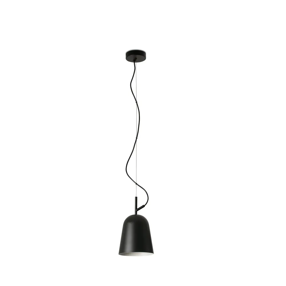 Suspension FARO Barcelona Studio en acier noir mat E27 Black