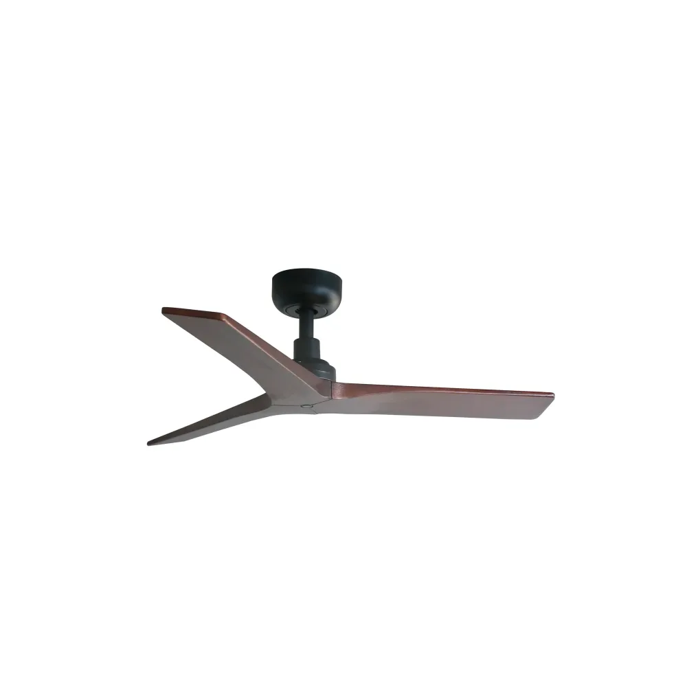 Ventilateur de plafond FARO Barcelona Klim S en acier noir mat, hauteur 23,6 cm