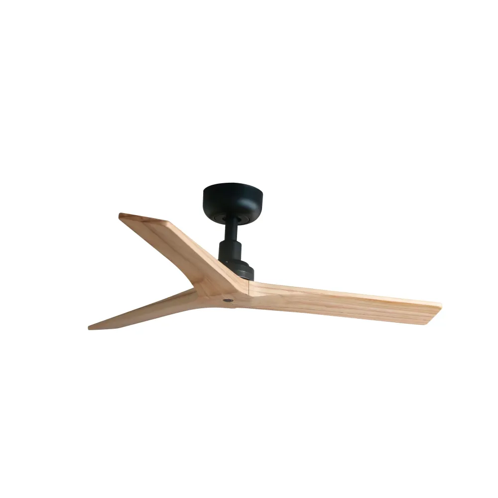 Ventilateur de plafond FARO Barcelona Klim S en acier noir mat, hauteur 23,6 cm