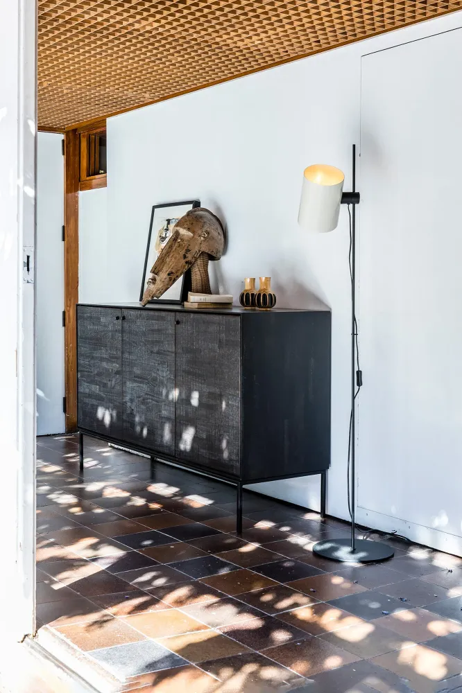 Faro GUADALUPE Black/beige floor lamp 20034-80