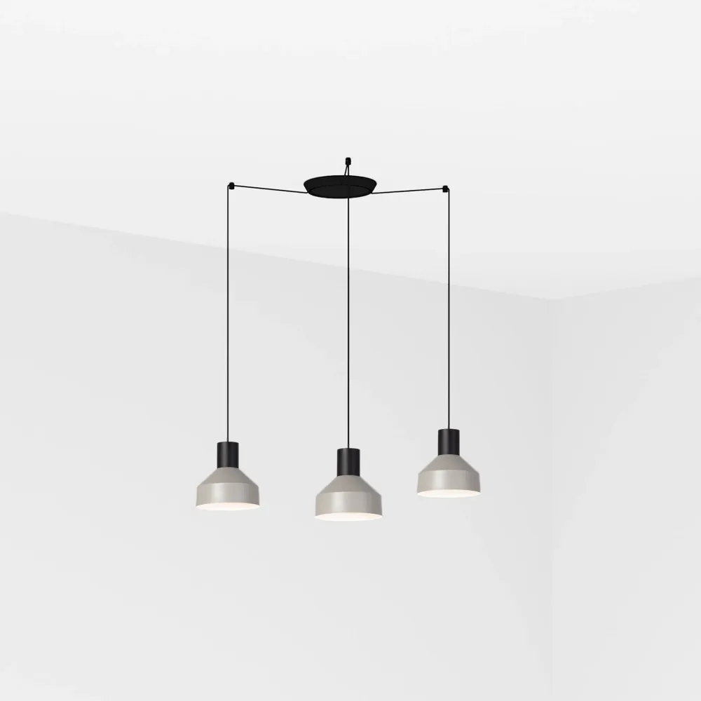 Faro KOMBO 200 3-light pendant lamp grey 68593-3L