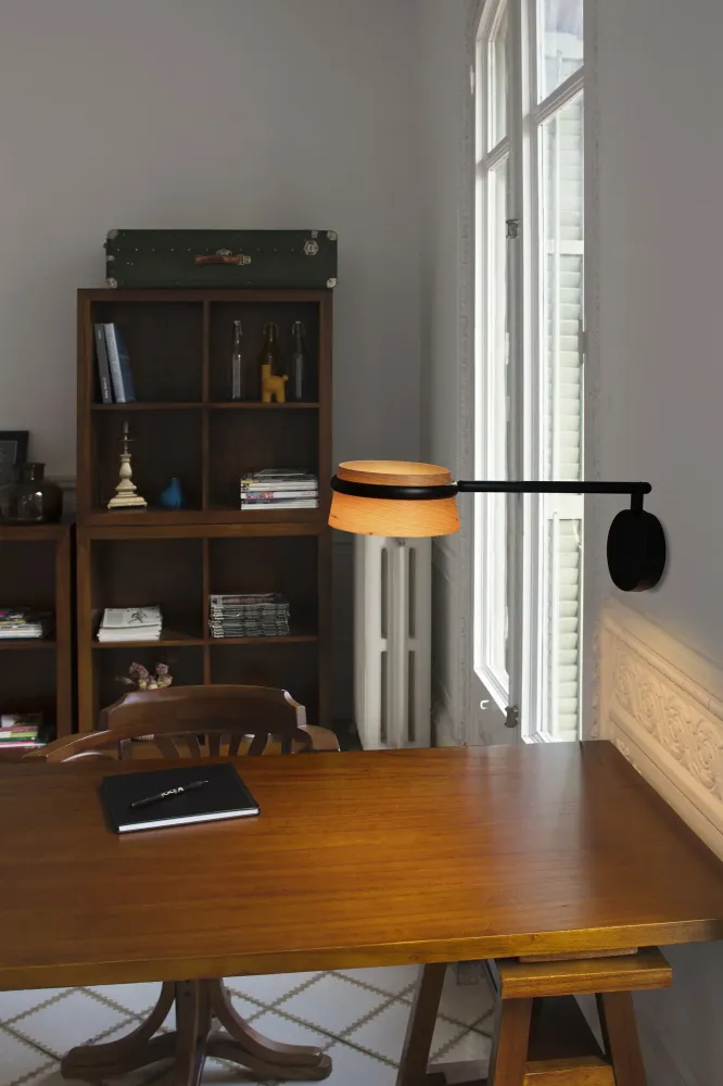 Faro LOOP Black wall lamp articulated arm 29566