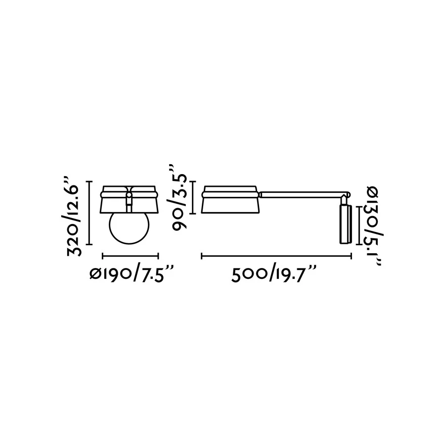 Faro LOOP Black wall lamp articulated arm 29566