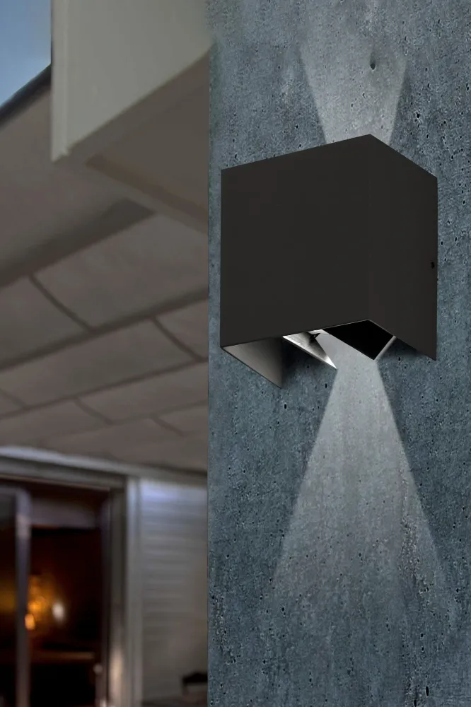 Faro Olan Wall Lamp Dark Gray Led 6W 3000K