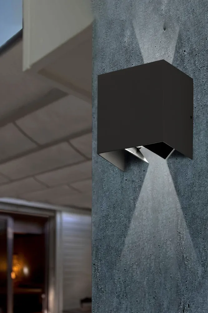 Faro Olan Wall Lamp Dark Gray Led 6W 3000K