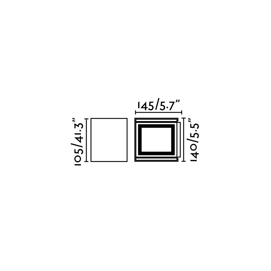 Faro Olan Wall Lamp Dark Gray Led 6W 3000K