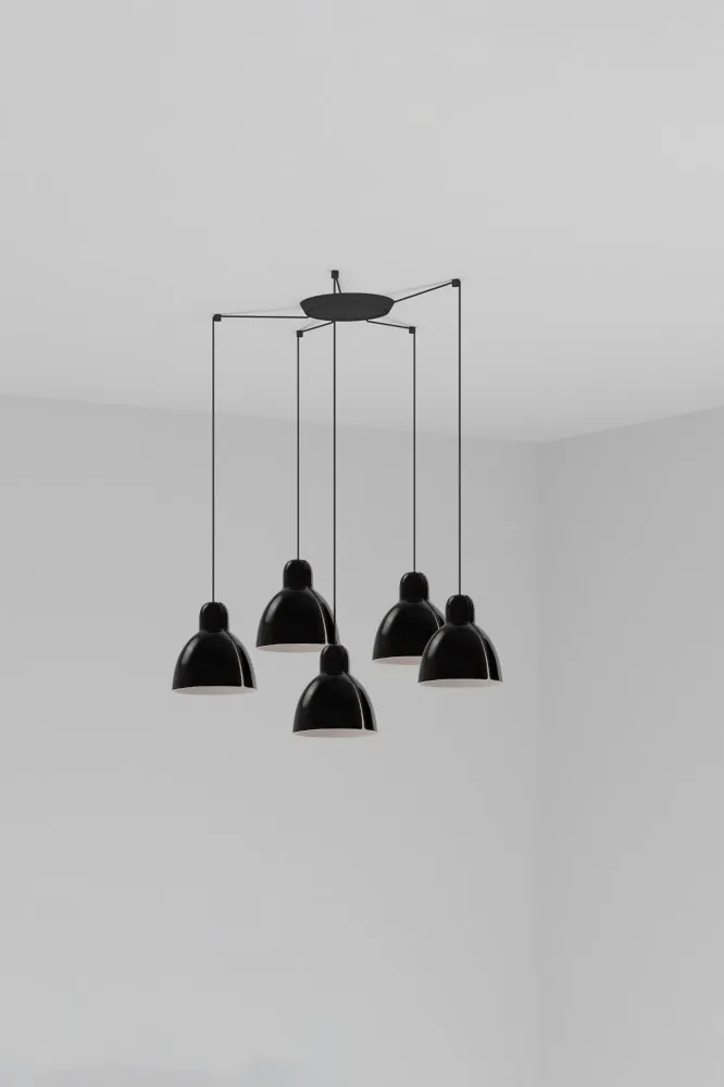 Faro Venice 5-light black pendant lamp 64255-112-5L