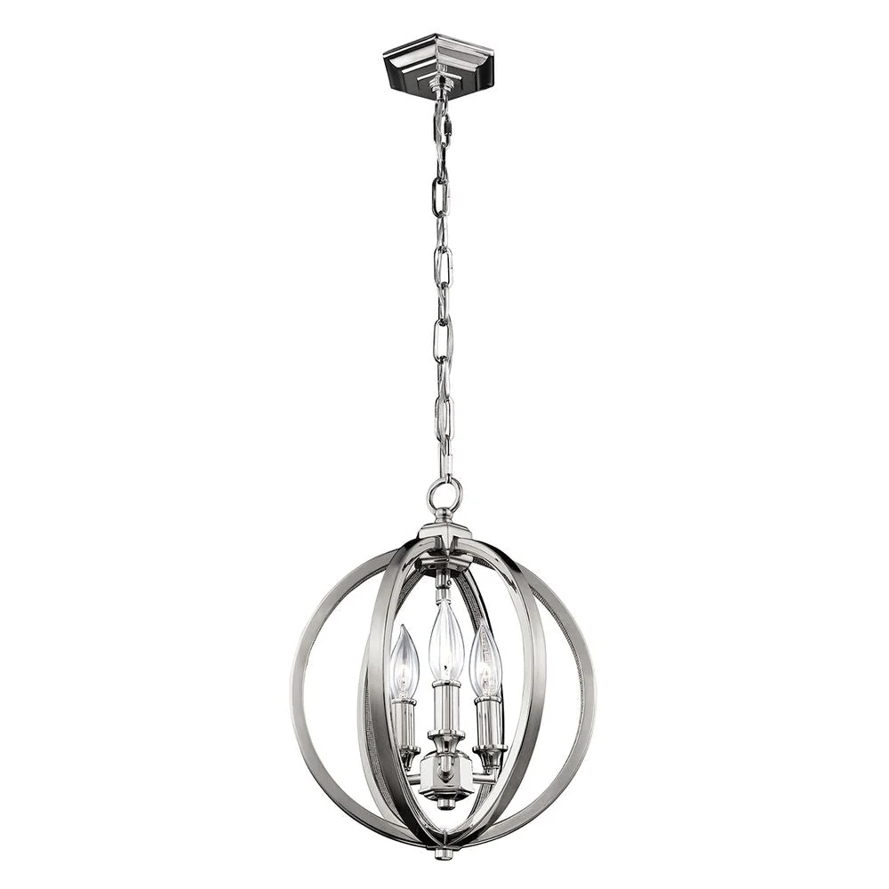 Lampe à suspension Feiss (FE-CORINNE-3P-S) Corinne acier E14 3L