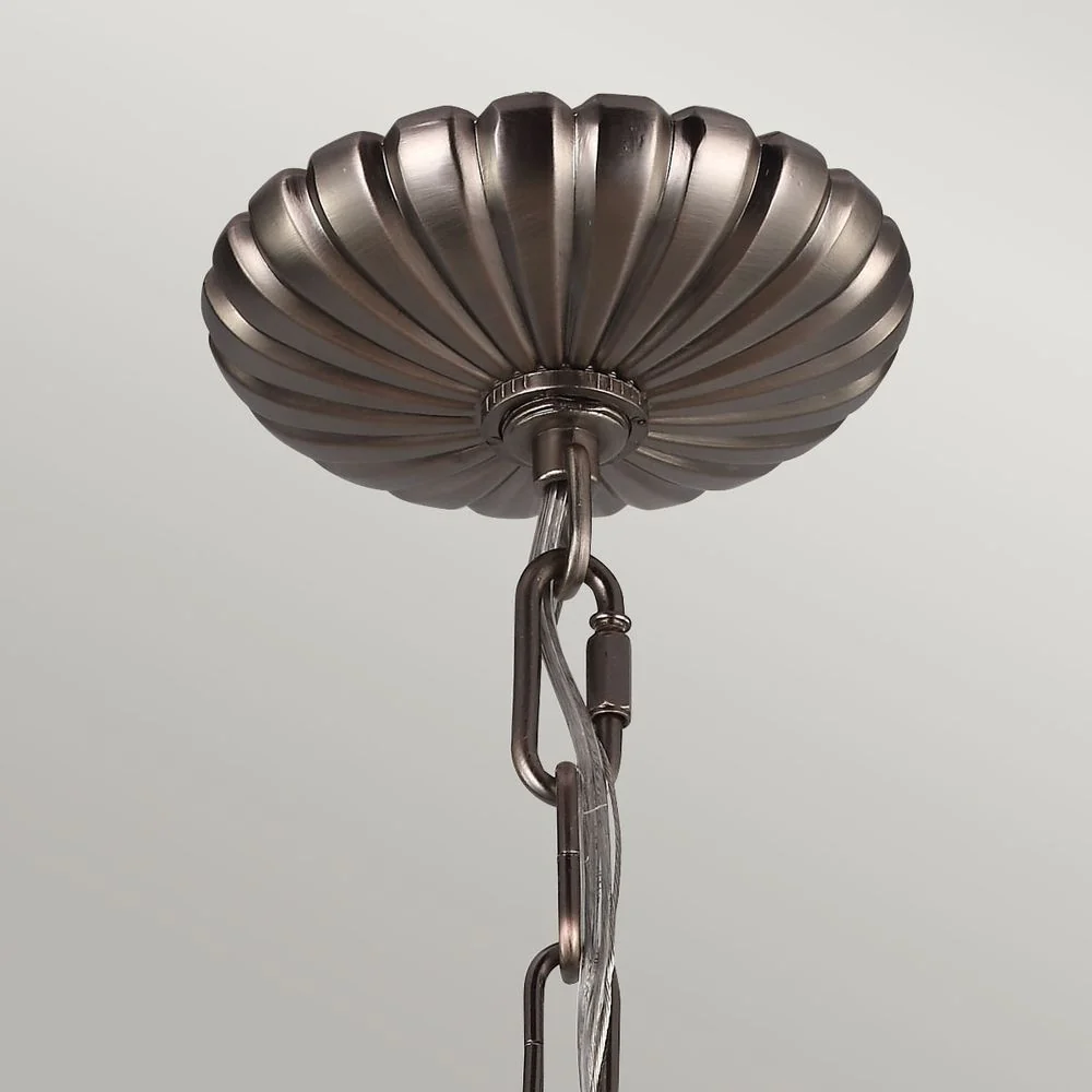 Lustre Feiss (FE-ADAMS-4P-ANL) Adams acier, verre E14 4L