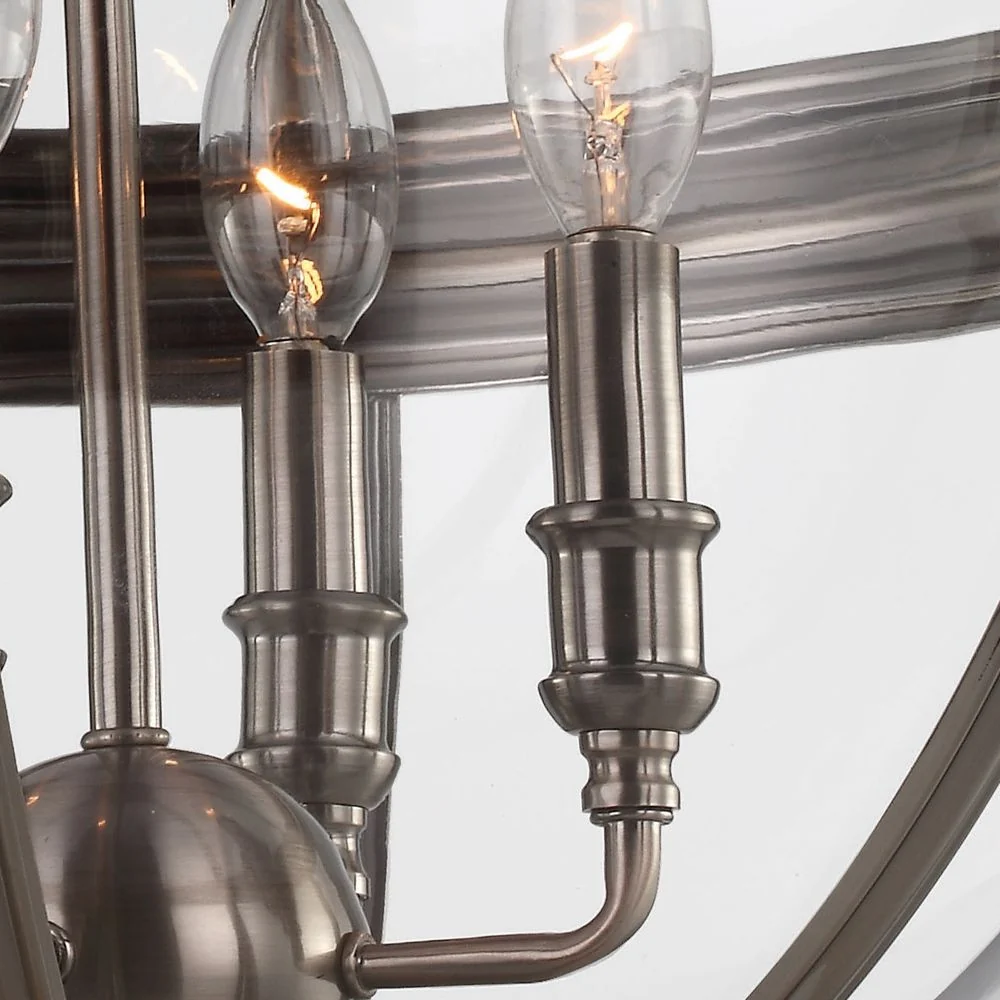 Lustre Feiss (FE-ADAMS-4P-ANL) Adams acier, verre E14 4L