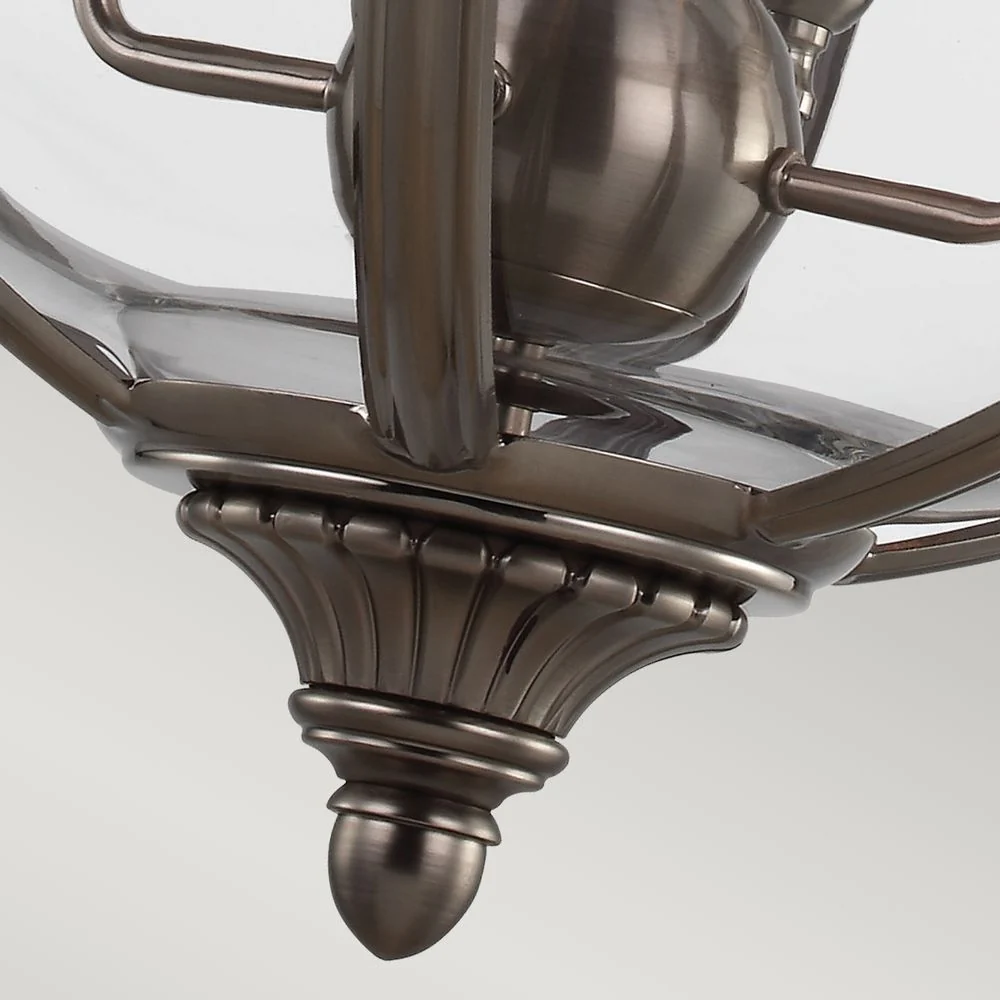 Lustre Feiss (FE-ADAMS-4P-ANL) Adams acier, verre E14 4L