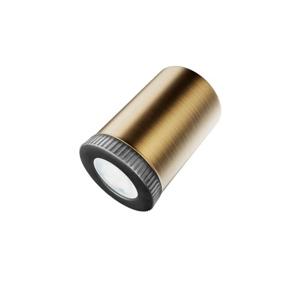 Fermaluce spot Mini Spotlight GU1d0, lampe orientable murale ou plafond avec articulation – Bronze satiné