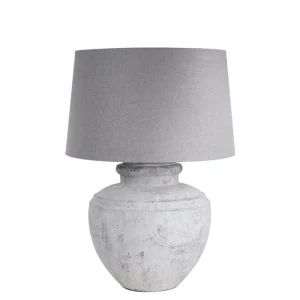 Fern Cottage Darcy Stone Lamp, Grey