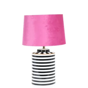 Fern Cottage Monochrome Table Lamp, Pink