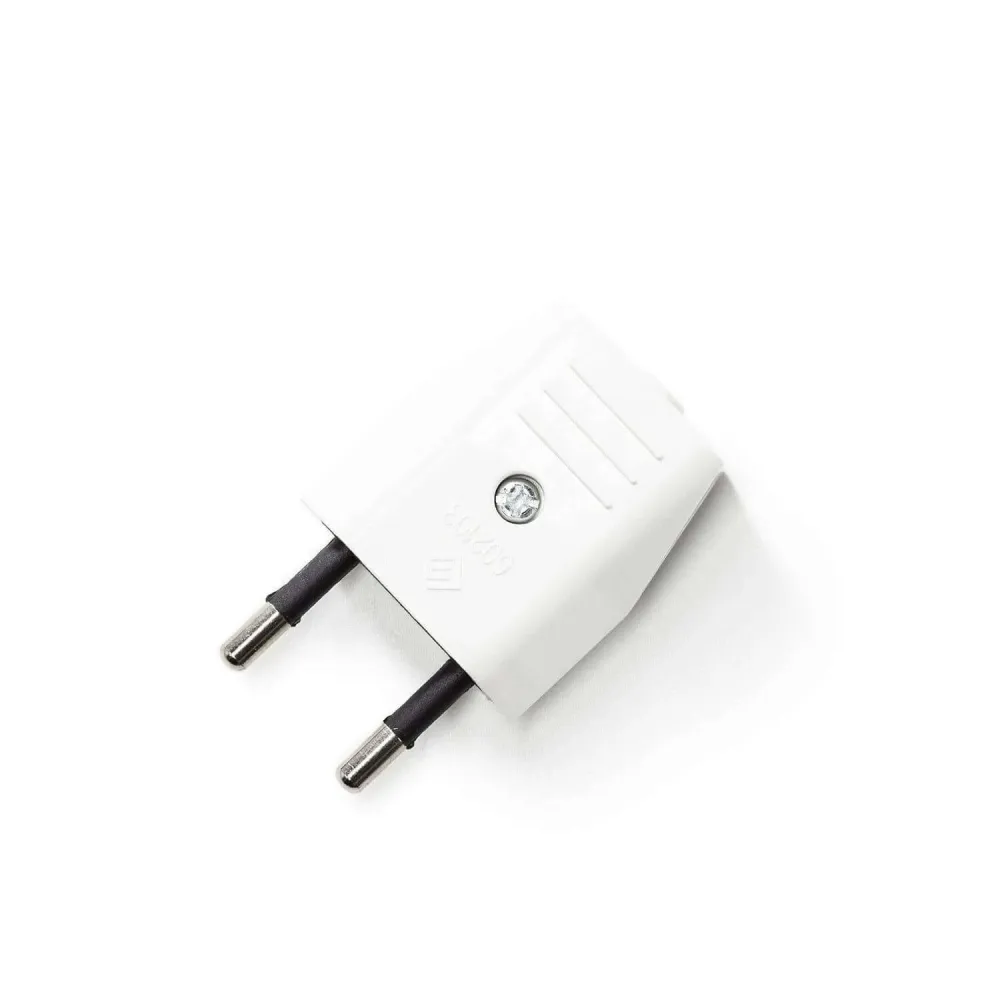 Fiche européenne Creative Plug 2 pôles 10A - Blanc