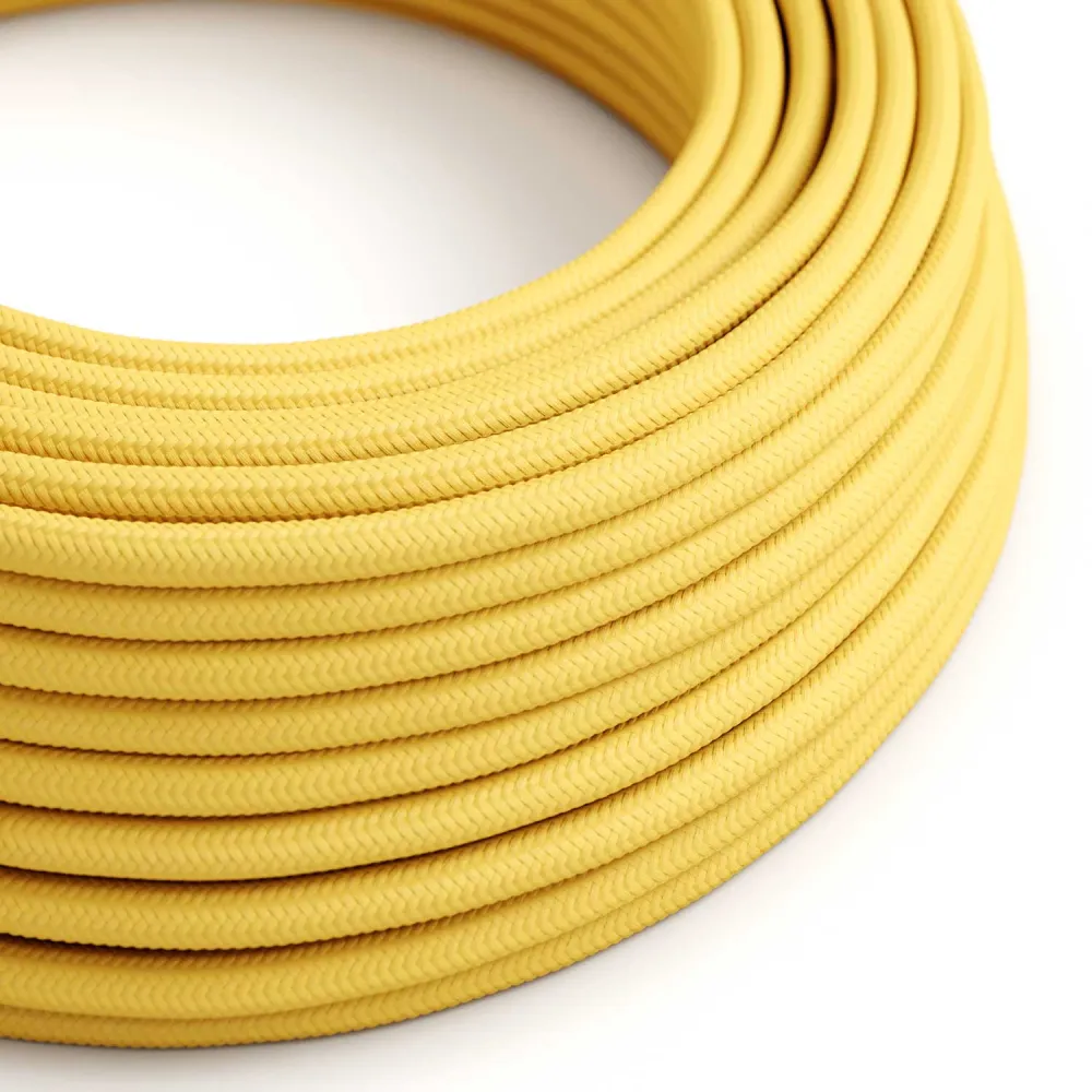 Fil gainé tissu - Rayon Jaune RM10 - Certifié UL