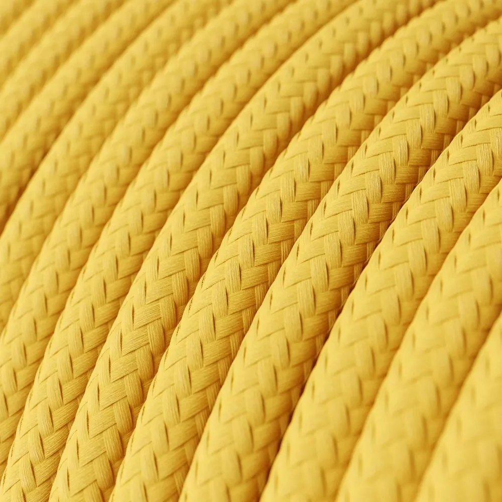 Fil gainé tissu - Rayon Jaune RM10 - Certifié UL