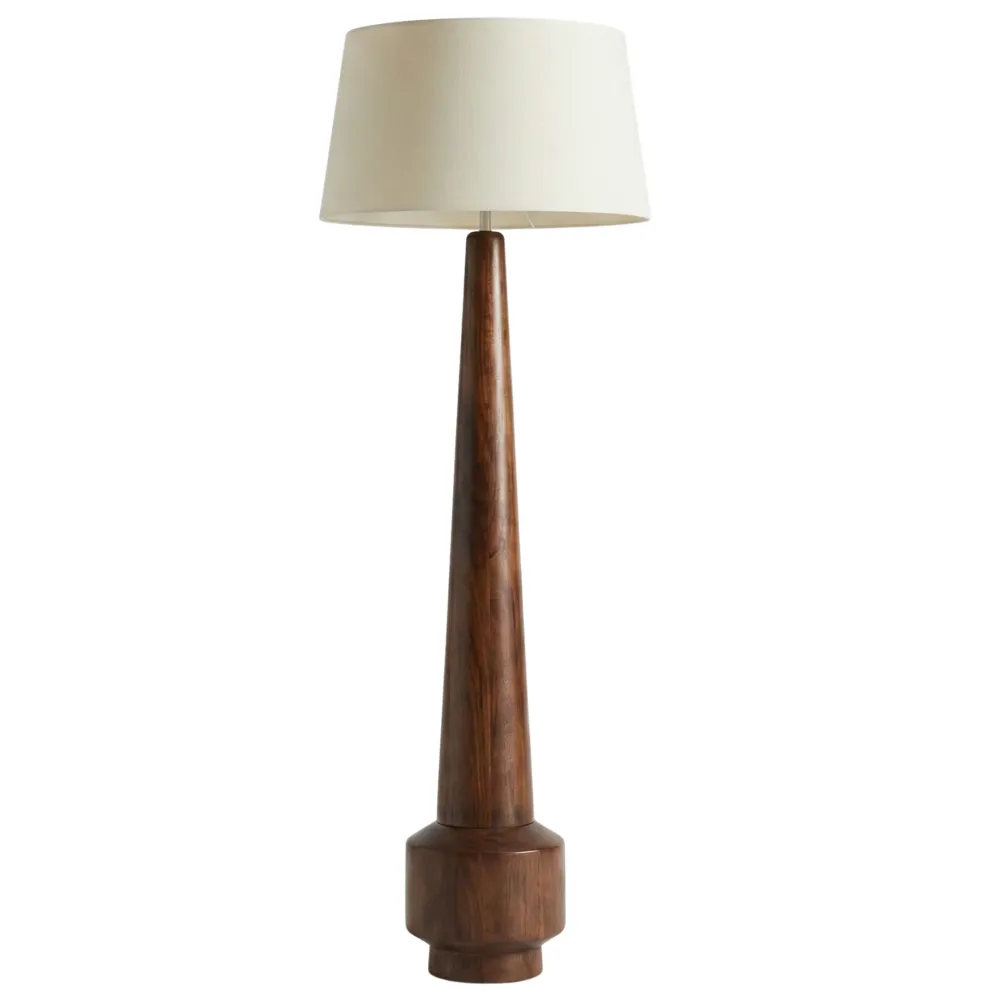 Lampadaire sur Pied en Bois Massif - Design Sculptural & Authentique Fiolla Home