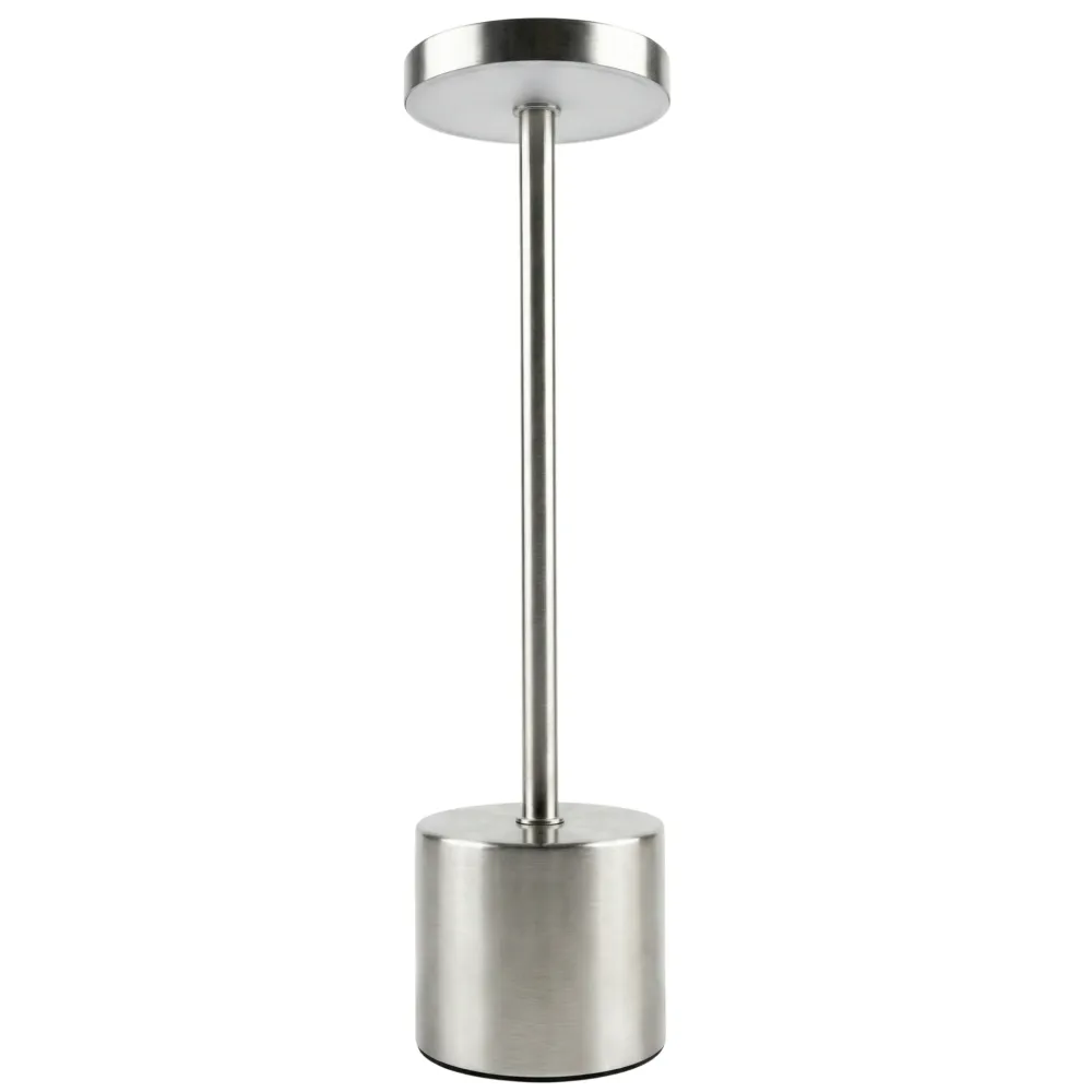 Lampe de Chevet LED Argentée – Design Minimaliste en Métal Fiolla Home