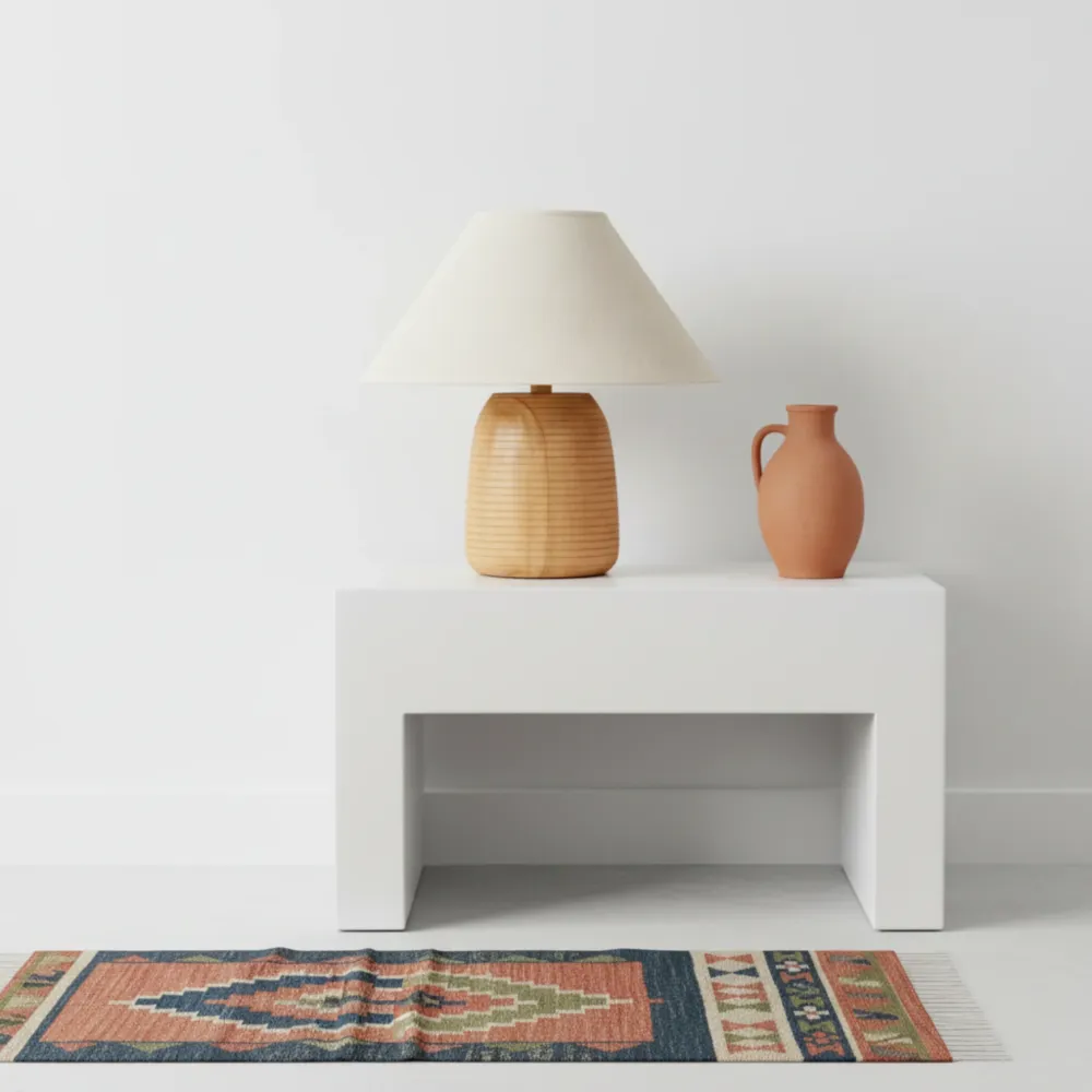 Lampe La Ruche – lampe de table bois handmade Tunisie Fiolla Home