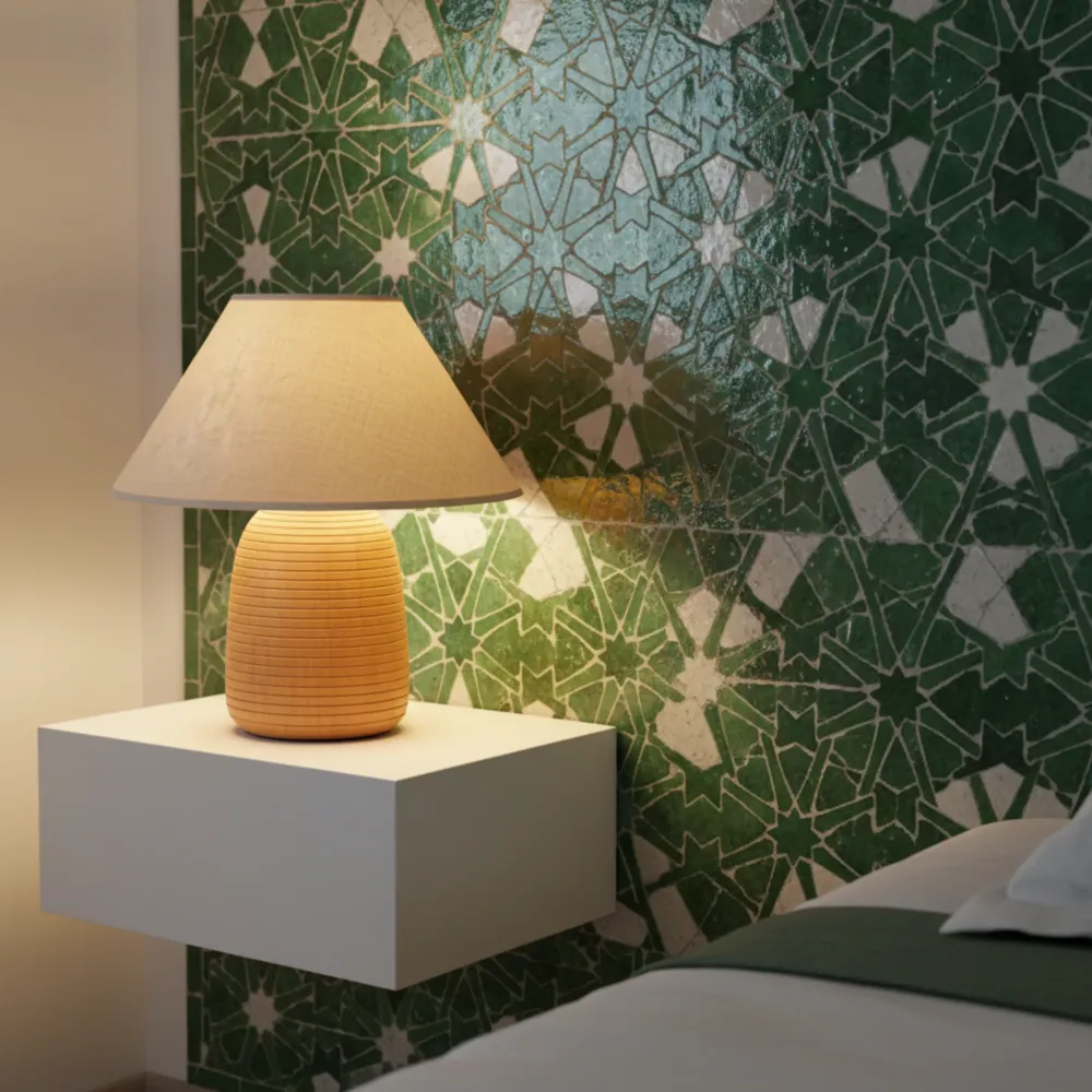 Lampe La Ruche – lampe de table bois handmade Tunisie Fiolla Home