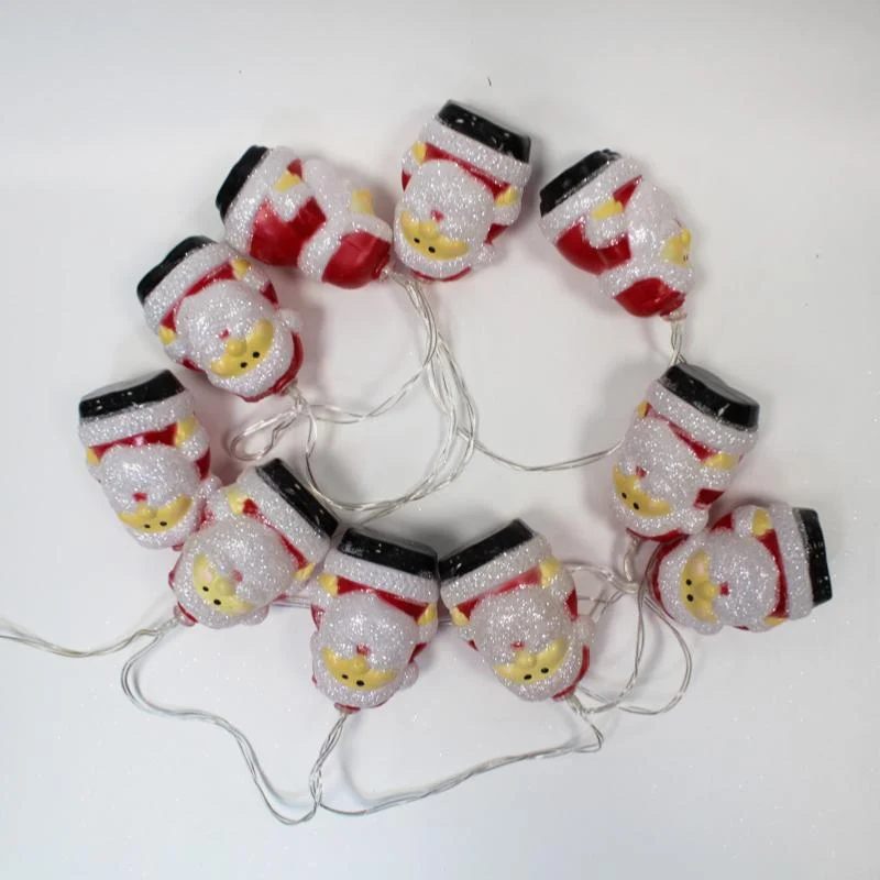 Guirlande LED à Pile Père Noël 1M80 IP20 10 LED - Blanc Chaud Fomax