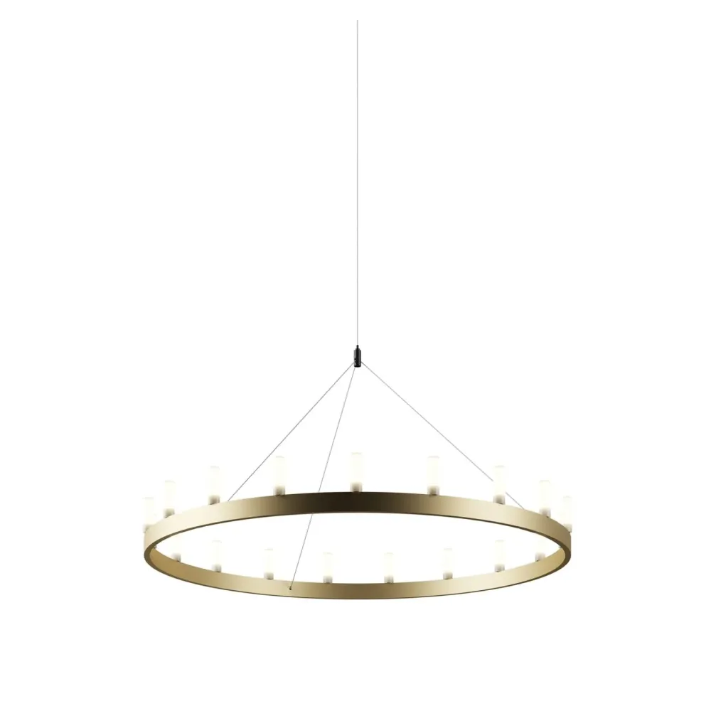 Suspension Lampe LUSTRE Moyen Or par David Chipperfield pour FontanaArte