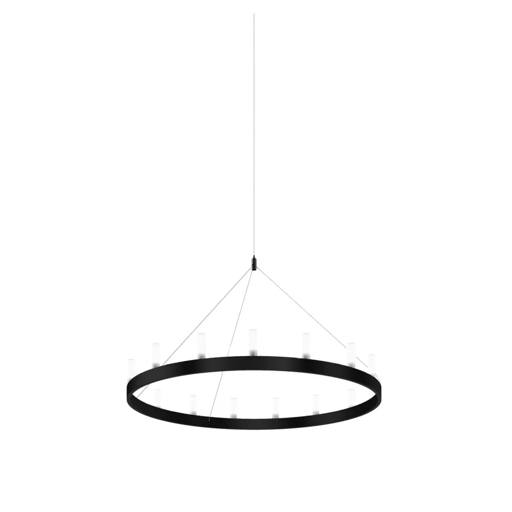 Suspension Lampe LUSTRE Petit Noir par David Chipperfield pour FontanaArte