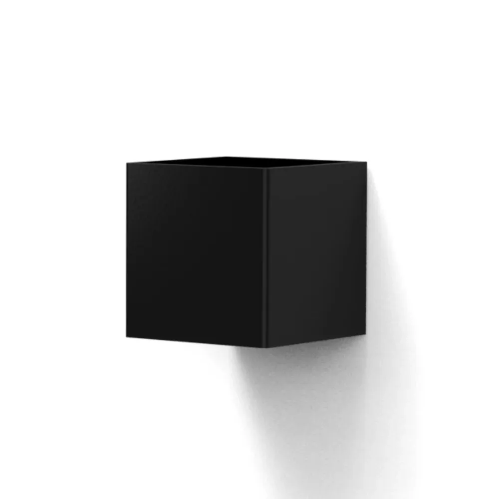 Lampe cube aluminium noir 10 x 10 x 10 cm (P x L x H) Gardd