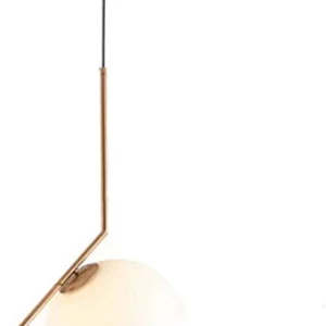 GHJA Suspension sphérique à la Mode Moderne, Suspension en Fer doré et Lustre en Verre (30 cm)
