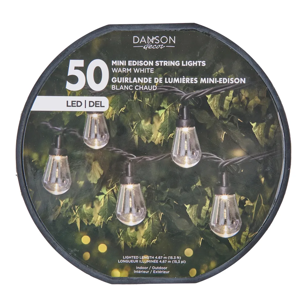 Mini guirlande de 50 ampoules Edison - 15 pi Giant Tiger