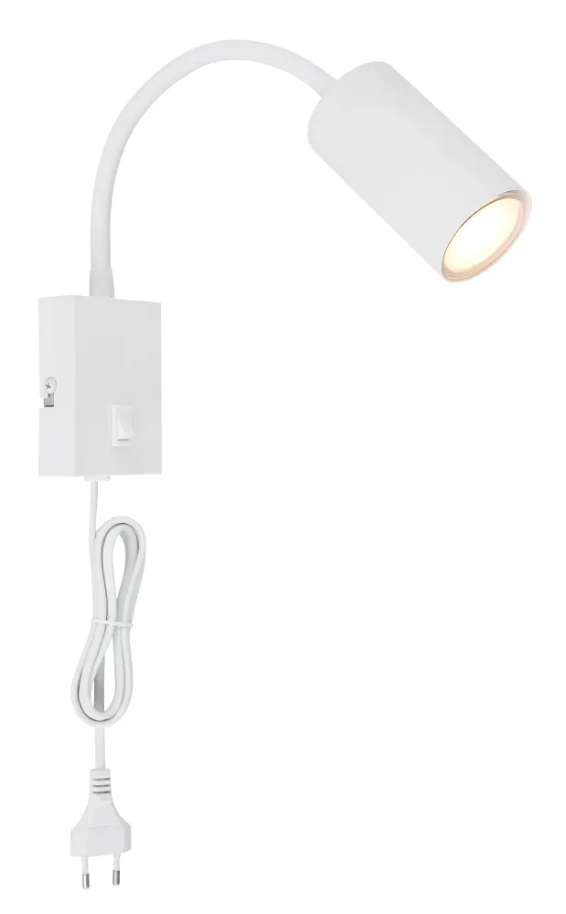 Applique murale à brancher Globo Lighting Robby en métal nickelé GU10 Nickel