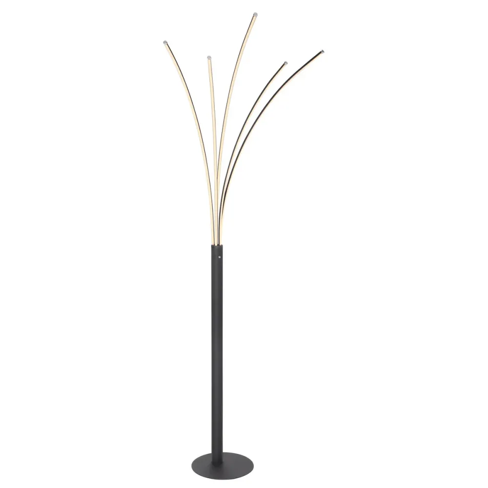 Lampadaire Globo Lighting Bizzy en métal noir LED Black