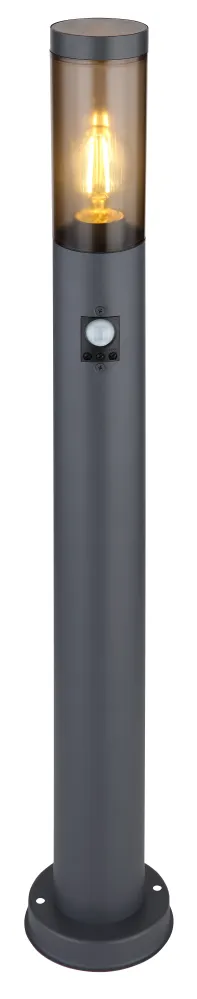 Lampadaire Globo Lighting Boston en acier inoxydable anthracite E27