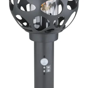 Lampadaire Globo Lighting Hilario en acier inoxydable anthracite E27