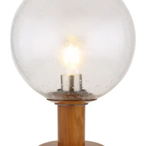 Lampadaire Globo Lighting Ossy aluminium et bois clair E27